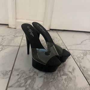 Black Pleaser Heels